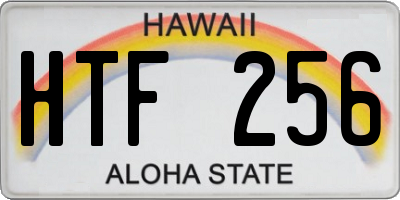 HI license plate HTF256
