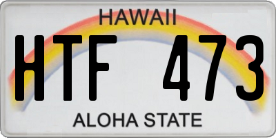 HI license plate HTF473