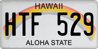 HI license plate HTF529