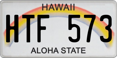 HI license plate HTF573