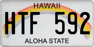 HI license plate HTF592