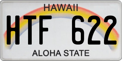 HI license plate HTF622