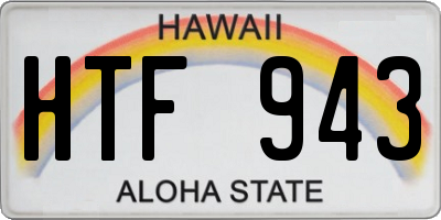 HI license plate HTF943