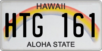 HI license plate HTG161