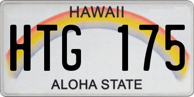 HI license plate HTG175