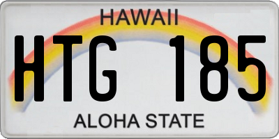 HI license plate HTG185