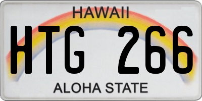 HI license plate HTG266