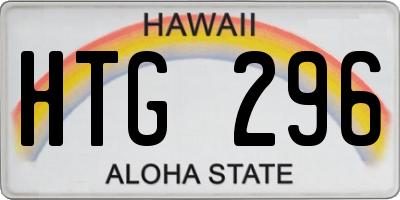 HI license plate HTG296