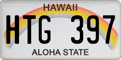 HI license plate HTG397