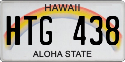 HI license plate HTG438