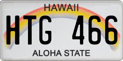 HI license plate HTG466