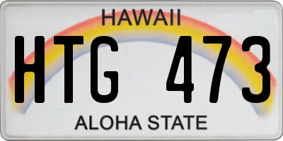 HI license plate HTG473