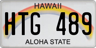 HI license plate HTG489