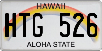 HI license plate HTG526