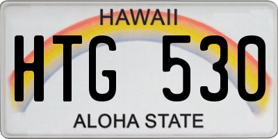 HI license plate HTG530