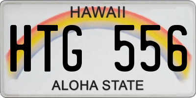 HI license plate HTG556