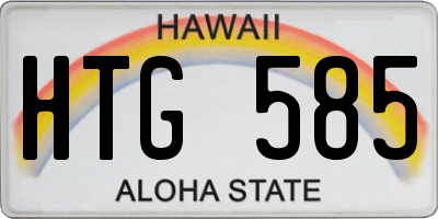 HI license plate HTG585
