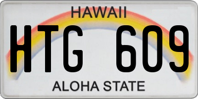 HI license plate HTG609
