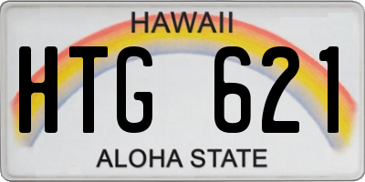 HI license plate HTG621