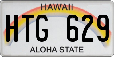 HI license plate HTG629
