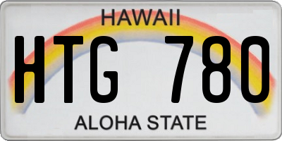 HI license plate HTG780