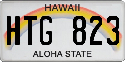HI license plate HTG823