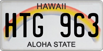 HI license plate HTG963