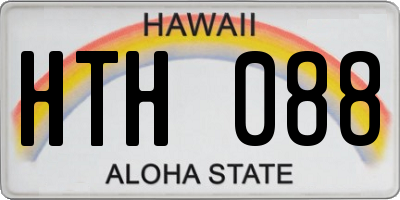 HI license plate HTH088