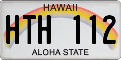 HI license plate HTH112