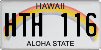 HI license plate HTH116
