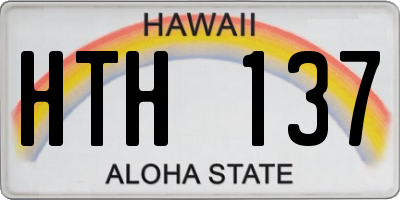 HI license plate HTH137
