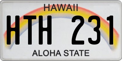 HI license plate HTH231
