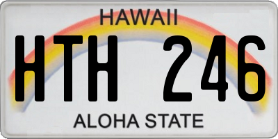 HI license plate HTH246