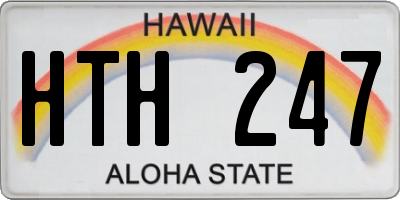 HI license plate HTH247