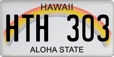 HI license plate HTH303
