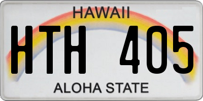 HI license plate HTH405