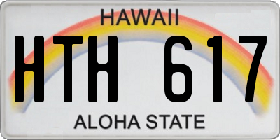 HI license plate HTH617