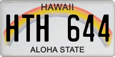 HI license plate HTH644
