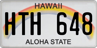 HI license plate HTH648