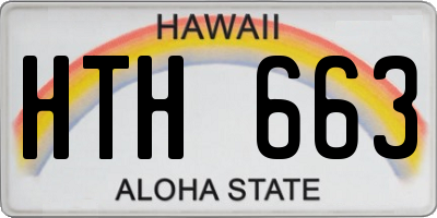 HI license plate HTH663