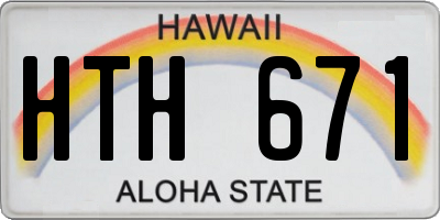 HI license plate HTH671