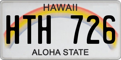 HI license plate HTH726