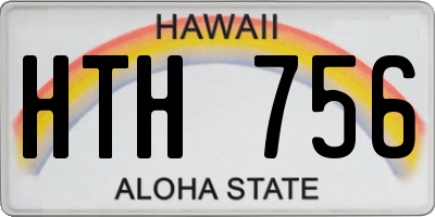 HI license plate HTH756