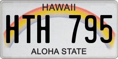 HI license plate HTH795
