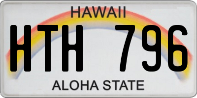 HI license plate HTH796