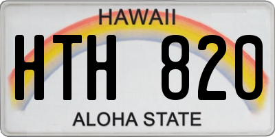 HI license plate HTH820