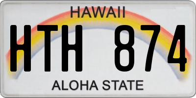 HI license plate HTH874
