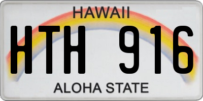HI license plate HTH916