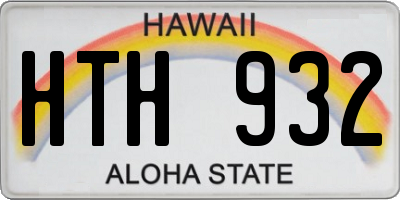 HI license plate HTH932