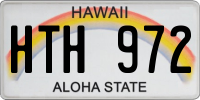 HI license plate HTH972